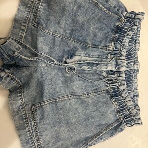 Rails Indigo Denim Gathered Shorts